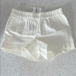 JCrew White Linen Shorts